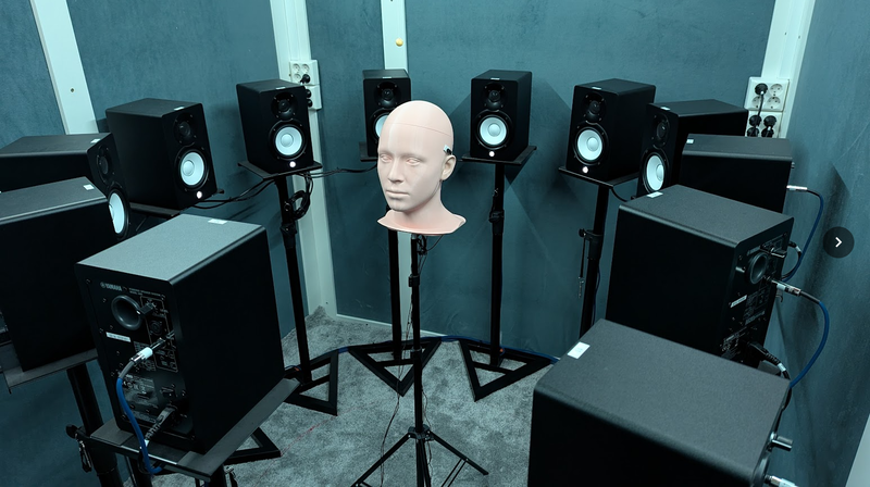 3D sound localization test setup