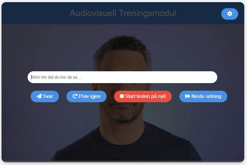 Audiovisual training program interface